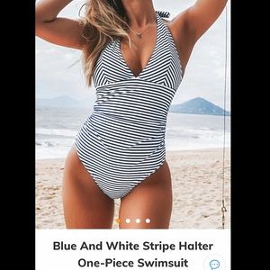 Cupshe striped one-piece